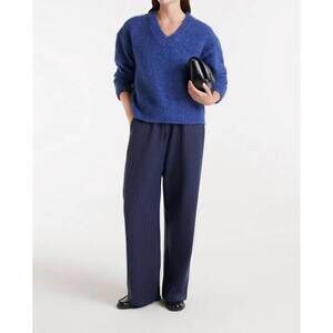 NEW COMPANIA FANTASTICA pinstriped trousers in blue